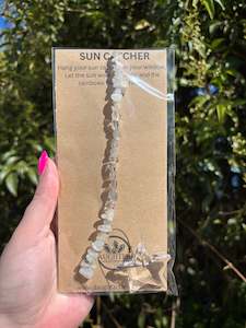 Stars Hearts: Rainbow Moonstone & labradorite | Star Sun Catcher