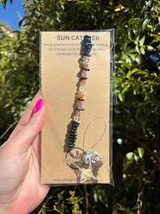 Shungite & Peach Moonstone | Star Sun Catcher