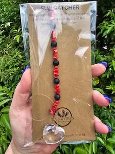 Stars Hearts: Lava & Coral | Heart Sun Catcher
