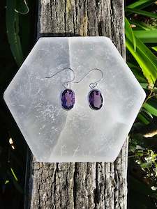 Amethyst | Faceted Sterling Silver Earrings B