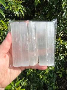 Selenite Rods Large Bulk Pack of 5 Rough Crystals Valued at $25
