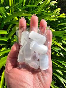 Selenite Cylinder Tumbled Stones 10 Pack Valued at $50