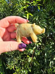 Soapstone Animal: Pig Medium Soapstone C