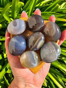 Banded Agate Small Palm Stone