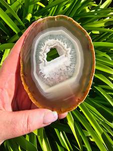 By Crystal Type: Agate Slice | Medium Brown J