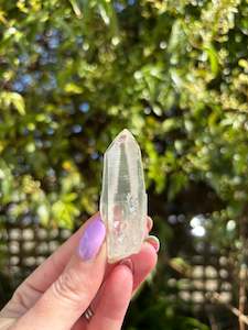 Lemurian Quartz Semi Polished Point A
