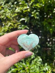 Blue Aragonite Heart H