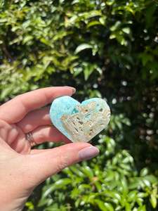 Blue Aragonite Heart G
