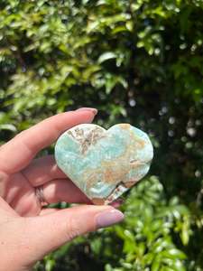 Crystals: Blue Aragonite Heart F