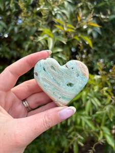 Blue Aragonite Heart B