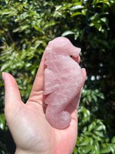 Crystals: Rose Quartz Sea Horse