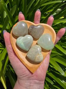 Hearts: Green Moonstone Small Heart