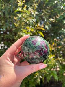 Ruby Zoisite Sphere A