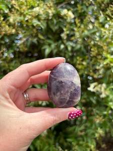 Palmstones: Lepidolite Palm Stone H