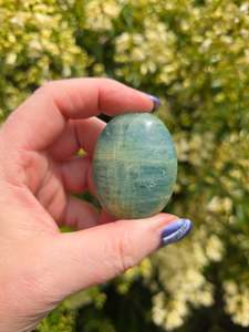 Palmstones: Aquamarine Palm Stone F