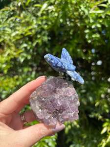 Blue Quartz Humming Bird
