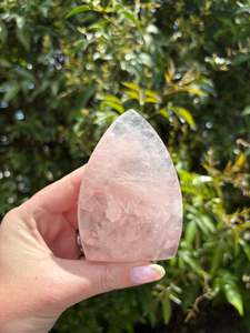 Flat Bases Freeforms: Rose Quartz Flame Piece A