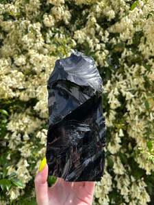 Black Obsidian Rough Flat Base B 1.4kgs