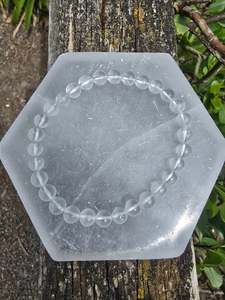 Jewellery: Clear Quartz | Round Bead Bracelet
