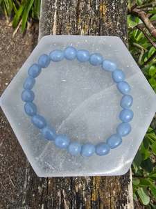Jewellery: Angelite | Nugget Bead Bracelet