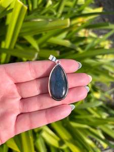 Pendants Necklaces: Labradorite | Polished Sterling Silver Pendant B