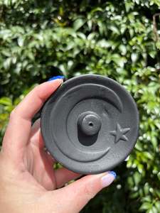 Black Crescent Moon Terracotta Incense Plate
