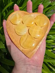 Orange Calcite Flat Stone