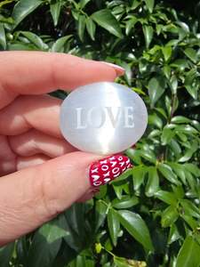 Palmstones: Selenite Mini Palm Stone | LOVE