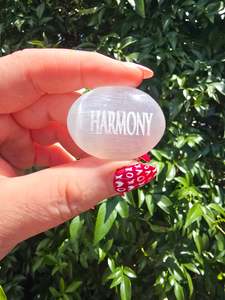Selenite Mini Palm Stone | HARMONY