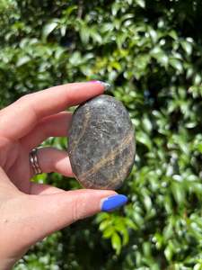 Black Moonstone Palm Stone B