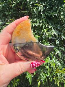 Stars Moons: Lions Gate Quartz Self Standing Moon C