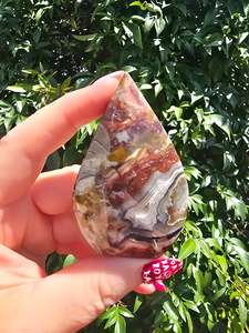 Flat Bases Freeforms: Crazy Lace Agate Flame B