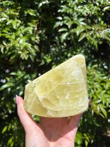 Flat Bases Freeforms: Lemon Calcite Free Form Piece A