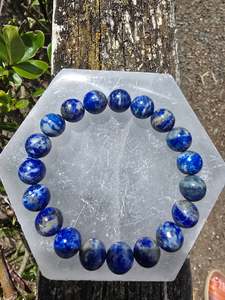 Jewellery: Lapis Lazuli | Large Round Bead Bracelet