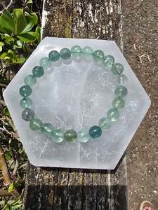 Jewellery: Green Fluorite | Round Bead Bracelet