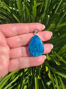 Jewellery: Apatite | Polished Sterling Silver Pendant A
