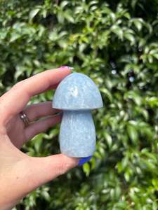 Mushrooms: Blue Calcite Large Mushroom