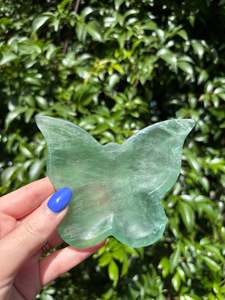 Bowls: Green Fluorite Butterfly Dish C
