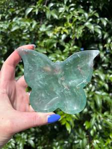 Green Fluorite Butterfly Dish A