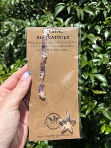 Rose Quartz, Strawberry Quartz & Amethyst | Star Sun Catcher