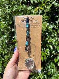 Suncatchers 1: Black Tourmaline & Apatite | Sphere Sun Catcher