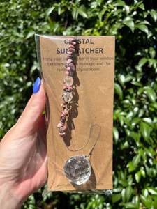 Points Spheres: Rhodonite | Sphere Sun Catcher