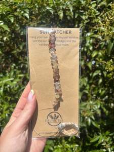 Tear Drops Diamonds: Rutilated Quartz | Tear Drop Sun Catcher