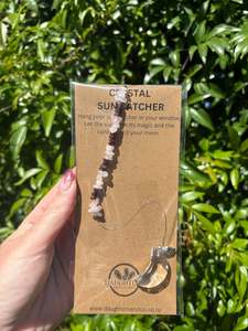 Suns Moons: Rose Quartz & Garnet | Moon Sun Catcher
