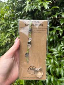 Peridot & Hematite | Heart Sun Catcher