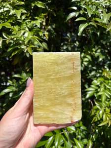 Slabs Slices: Lemon Calcite Slab Piece A