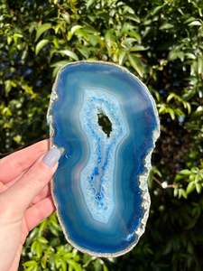 Agate Slice | Large Blue F