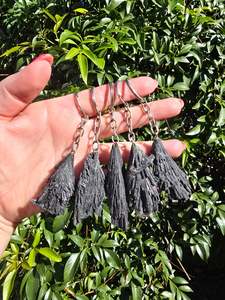 Crystals: Black Kyanite Blade Keyring