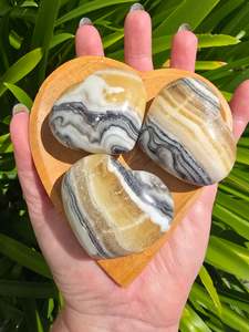 Hearts: Zebra Calcite Medium Heart