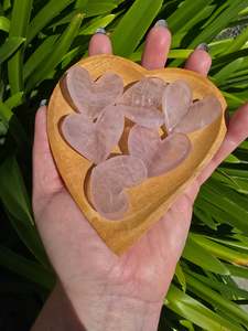 Rose Quartz 3D Small Heart